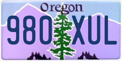 OR license plate 980XUL