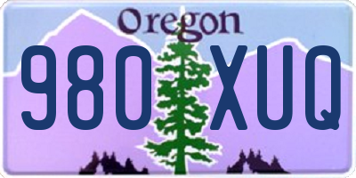 OR license plate 980XUQ