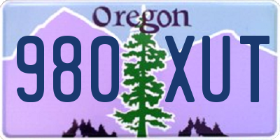 OR license plate 980XUT