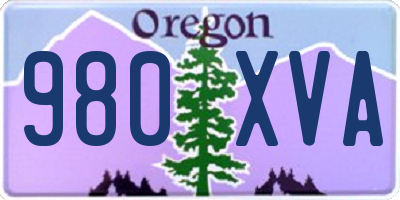 OR license plate 980XVA