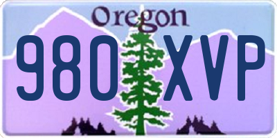 OR license plate 980XVP