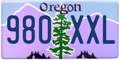 OR license plate 980XXL