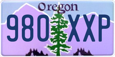 OR license plate 980XXP