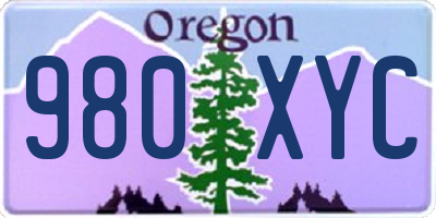 OR license plate 980XYC