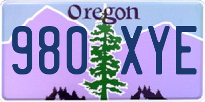 OR license plate 980XYE
