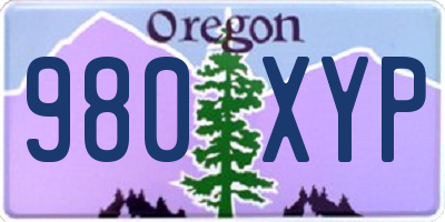 OR license plate 980XYP