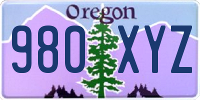 OR license plate 980XYZ