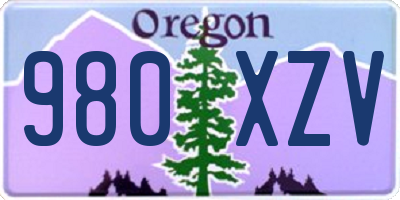 OR license plate 980XZV