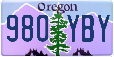 OR license plate 980YBY