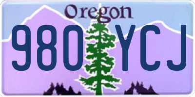 OR license plate 980YCJ