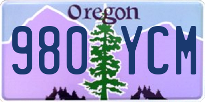 OR license plate 980YCM