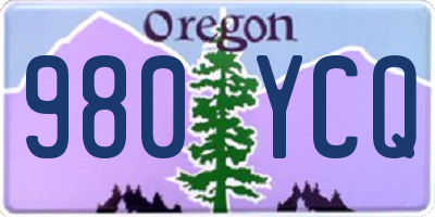 OR license plate 980YCQ