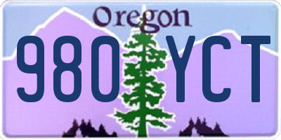 OR license plate 980YCT
