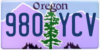 OR license plate 980YCV