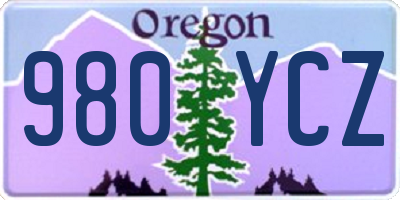 OR license plate 980YCZ