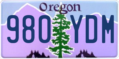 OR license plate 980YDM