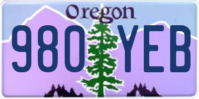 OR license plate 980YEB