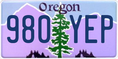 OR license plate 980YEP