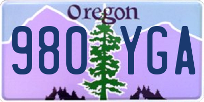 OR license plate 980YGA