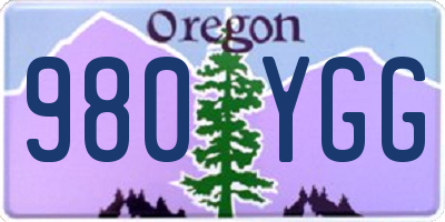 OR license plate 980YGG