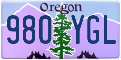 OR license plate 980YGL