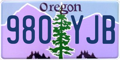 OR license plate 980YJB