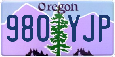 OR license plate 980YJP