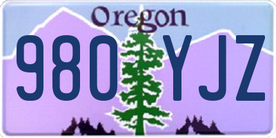 OR license plate 980YJZ