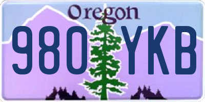 OR license plate 980YKB