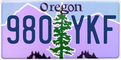 OR license plate 980YKF