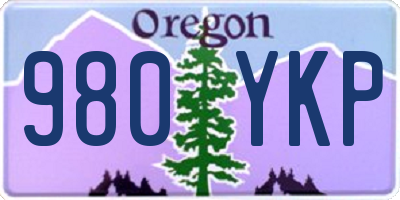 OR license plate 980YKP