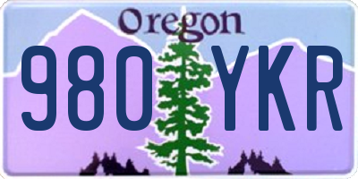 OR license plate 980YKR