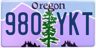 OR license plate 980YKT