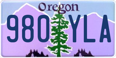 OR license plate 980YLA