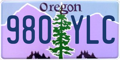 OR license plate 980YLC