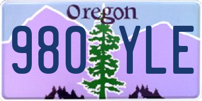 OR license plate 980YLE