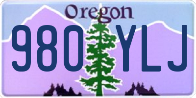 OR license plate 980YLJ