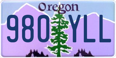 OR license plate 980YLL