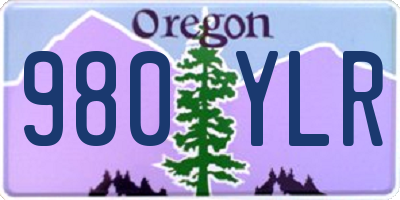 OR license plate 980YLR