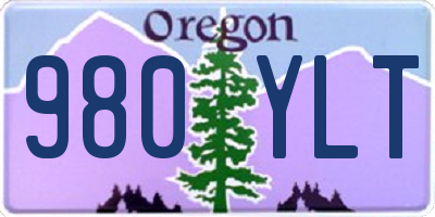 OR license plate 980YLT