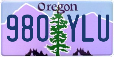 OR license plate 980YLU