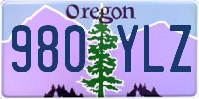 OR license plate 980YLZ