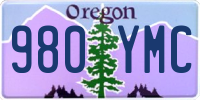 OR license plate 980YMC