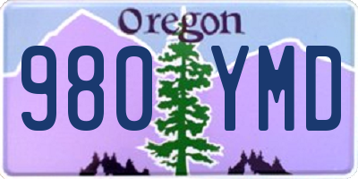 OR license plate 980YMD