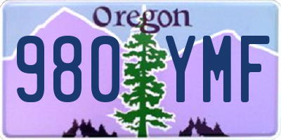 OR license plate 980YMF