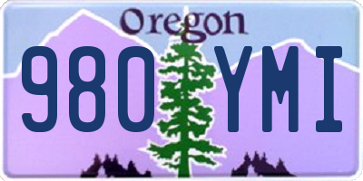 OR license plate 980YMI