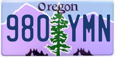 OR license plate 980YMN