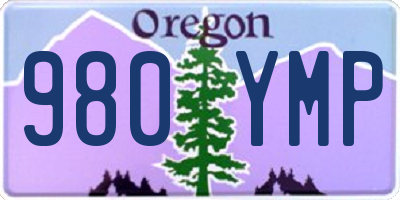 OR license plate 980YMP
