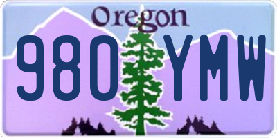 OR license plate 980YMW