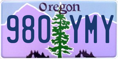 OR license plate 980YMY